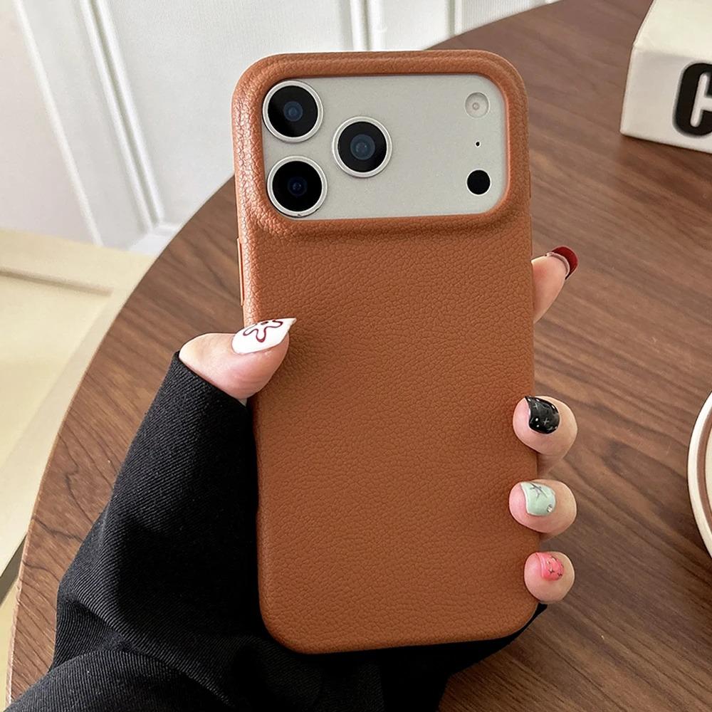 Чехол из текстурированной кожи класса люкс для iPhone 18 Pro Max 17 Air 16 Plus 15 14 13 12 Pro Max, ударопрочный, мягкий, из ТПУ, Funda