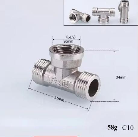201 Stainless Steel 1/2" 3/4" BSP Male Female Thread Reducing Elbow Tee Coupler Butt Joint Plumbing Fittings