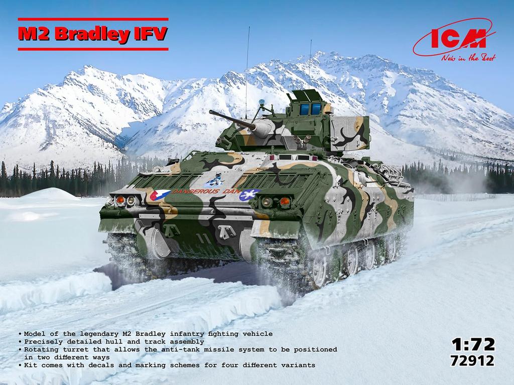 ICM Боевая машина пехоты M2 Bradley Пластиковая модель 72912 1/72 (Боевая машина)