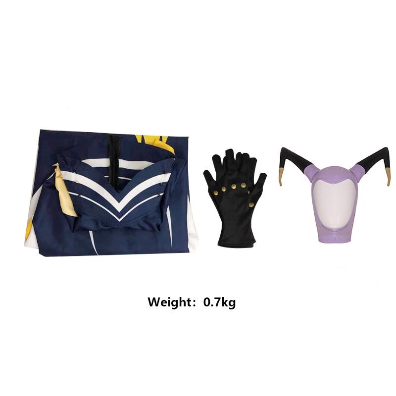 Косплей Хазбин Отель Аниме Эль Мэн Первый Ангел Гало Одежда Маска Косплей Костюм Костюм Косплей Хэллоуин Вечеринка Костюм для Взрослых Мужчин