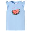 Children's T-shirt with Ruffle Sleeves Light Blue 92/104/116/128/140