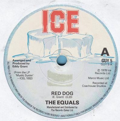 7-дюймовая пластинка EQUALS Red Dog Something Beautiful GUY5 ICE 1978 UK SoulFunk Б/у