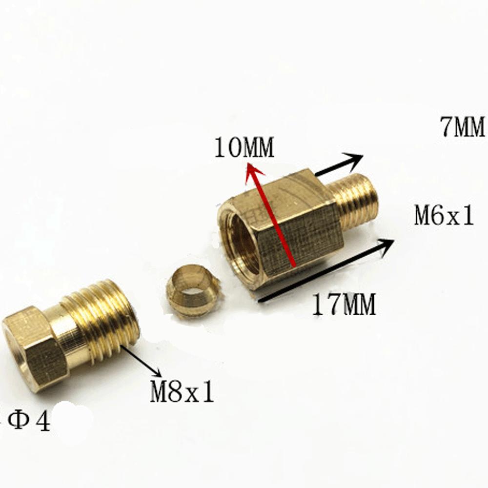 M4 M6 M8 M10 1/8" 1/4" BSP Наружная Резьба к 4 6 8мм Компрессионная Трубка Латунный Фитинг для Трубок Масло для Смазки