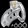 Giftoyou Chastity Device Transparent Chastity Device Ventilated Penis Cage 3 Cock Ring Set Male Chastity Management Penis Stimulation SM Goods Plastic
