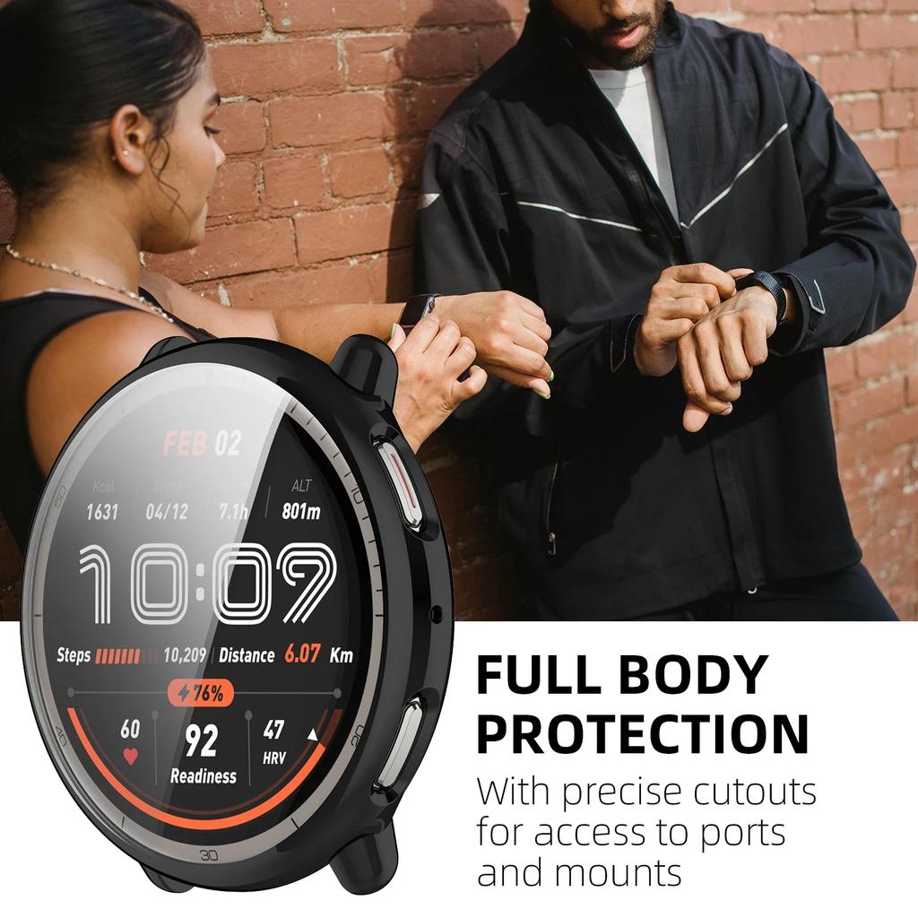 Защитный чехол для Amazfit Active 2 Полное покрытие Защитное стекло для экрана для Amazfit Active 2 Бампер Оболочка Аксессуары