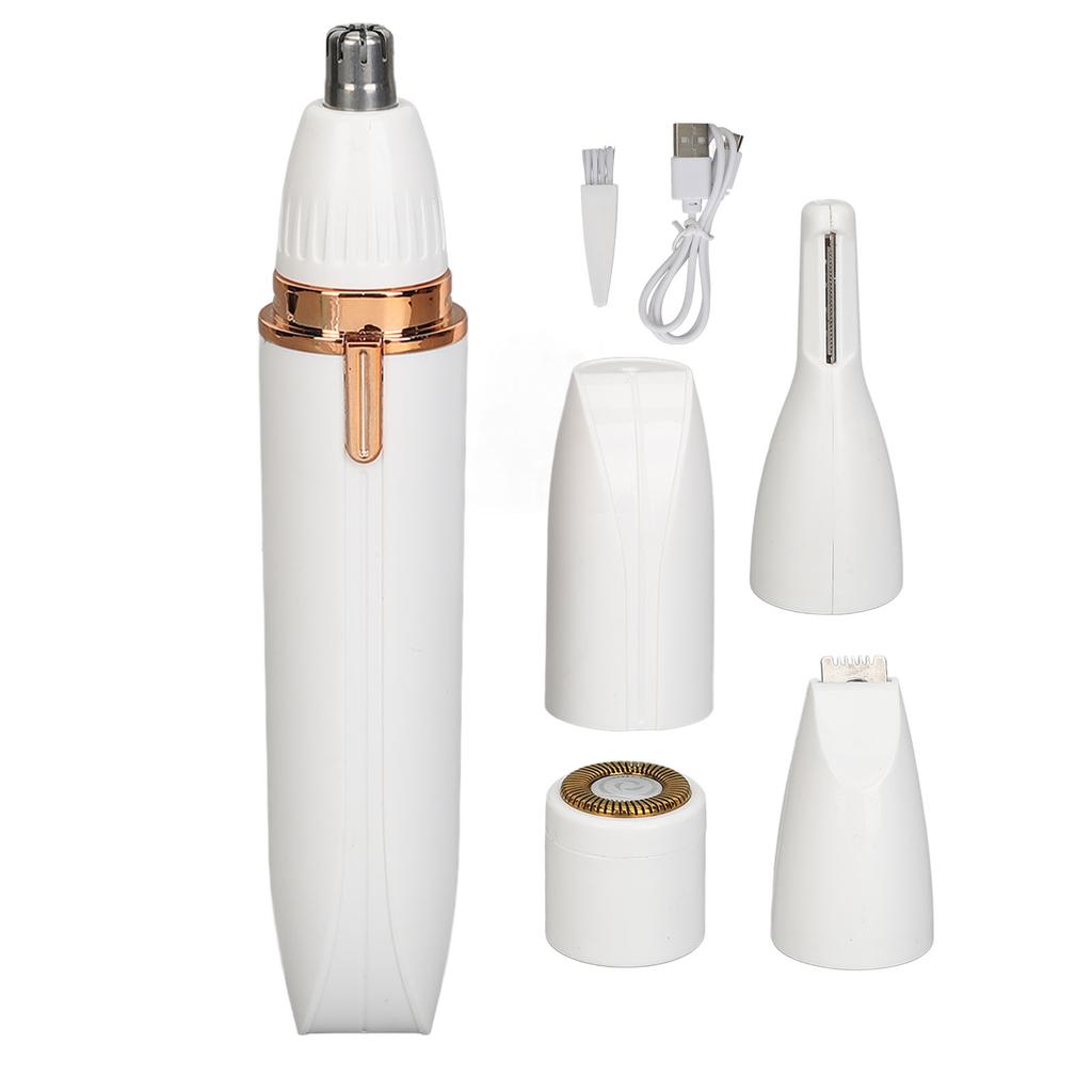 4 в 1 женский триммер набор многофункциональный перезаряжаемый моющийся электрический прибор для удаления волос бровей и носа