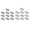 10Pcs Stainless Steel Double Rod Fence Attachment Butterfly Clamps Set For Rails Fence Mounting Wood Metal Posts
