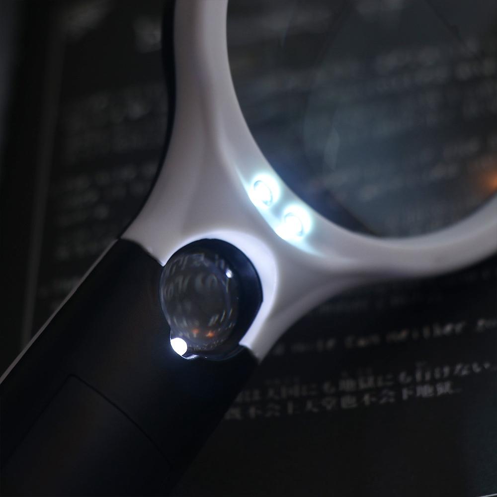 LED Light Handheld Magnifier Loupe Magnifying Glass Mini Jewelry