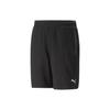 Solid Color Straight Leg Mid Rise Casual Shorts Men Shorts Black 538474-01