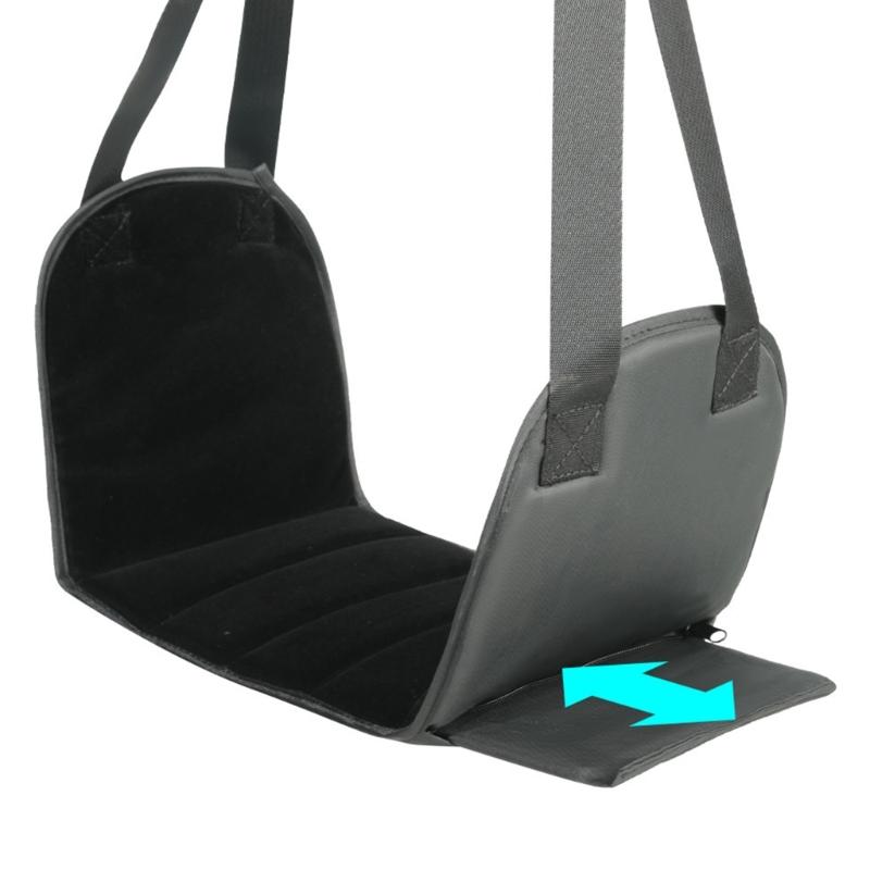 Airline Foot Support Adjustable Strap High Strength Frame Removable Washable Pad