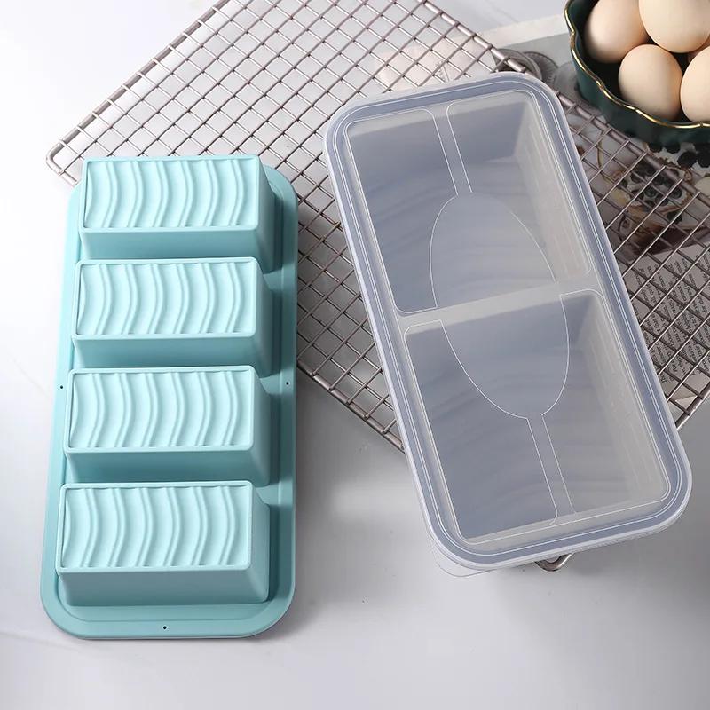 Food Freezer Tray -Large Ice Cube Freezer Molds - Soup, Sauce, Leftovers, Homemade Meal Prep Freezing Kitchen Storage Containers