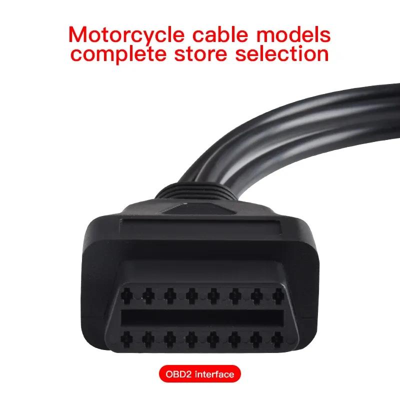 Motorcycle Yamaha 3Pin 4Pin And Honda 6Pin OBD2 Diagnostics Connector Cable For Yamaha Motorbike OBD Extension Cable Adapter