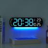 13.78 Inch Remote Control Digital Wall Clock Mood Light Timing Countdown 2 Alarm Auto Dimmer DST Plug In Use LED Alarm Clock