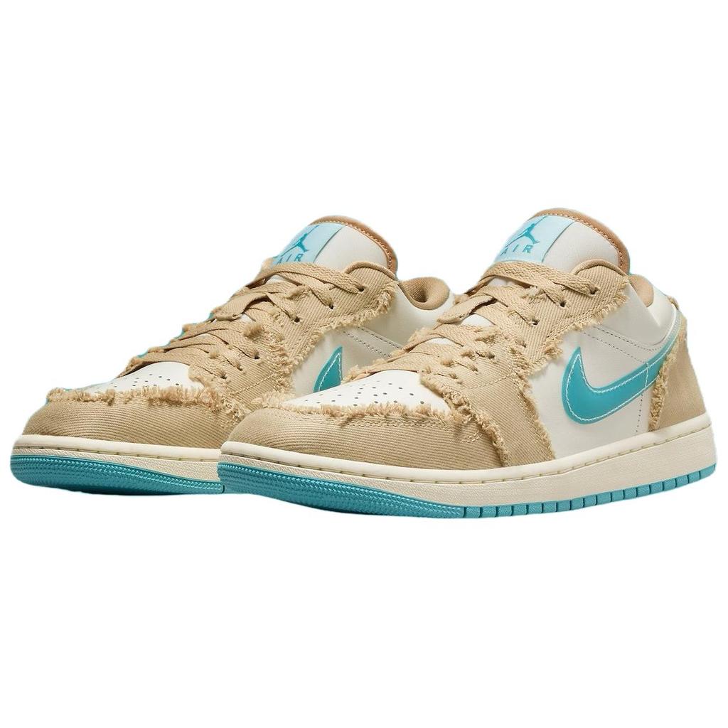 Женские кроссовки Air Jordan 1 Low SE Wave Tan Sesame Glacier-Blue HF4983-252