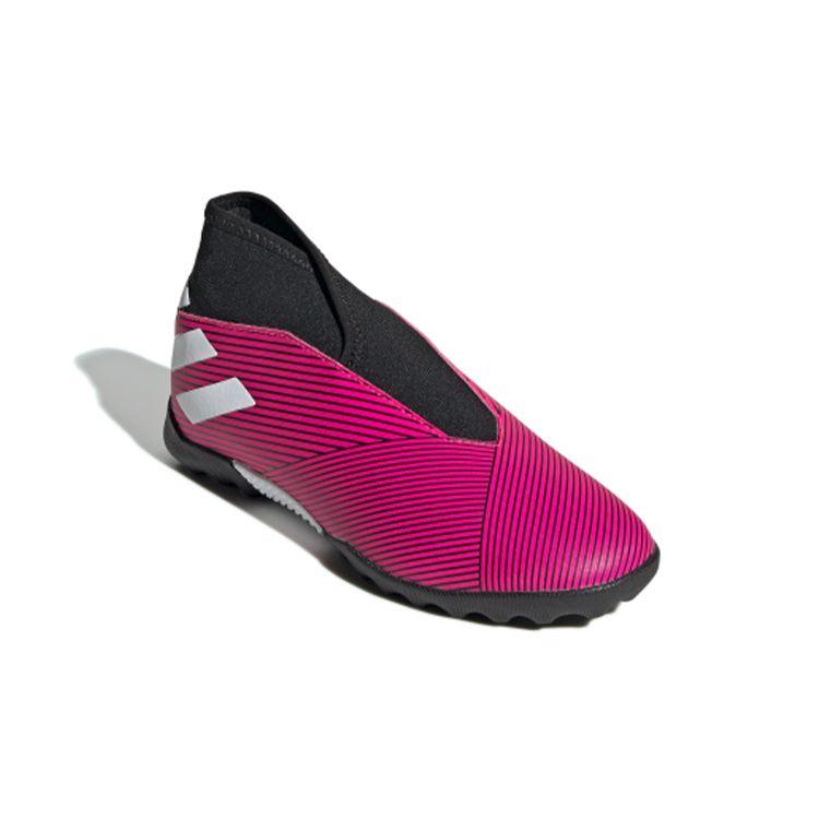 adidas Nemeziz 19.3 LL TF J Удобные Без Шнурков Дышащие Нескользящие Средние Футбольные Бутсы Ярко-Розовые Детские Футбольные Бутсы EF8849