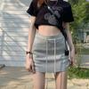 Spring Summer High Waist Drawstring Slim Bag Hip Skirt Mini Cargo Skirts For Women Y2K Trendy Summer Short Skirt