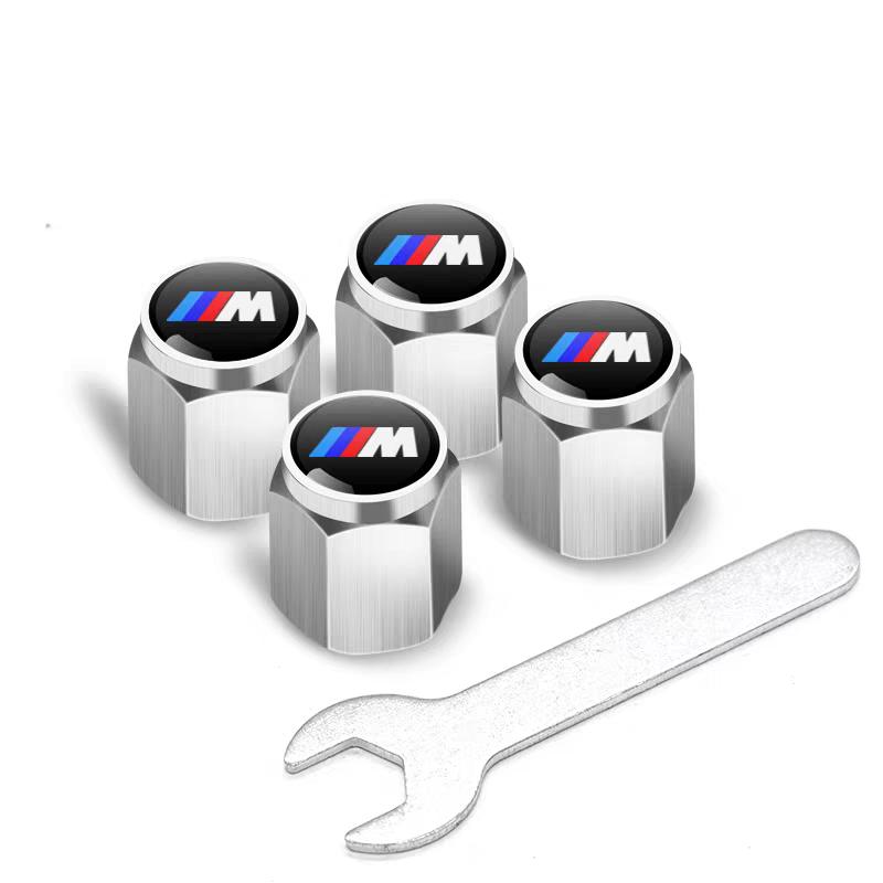 Car Sticker 4Pcs Tire Valve Caps Wheel Stem Dust Cover Air Plug Auto Moto Decoration Fit for BMW E46 E90 E60 F10 F30 E39 E36 E87 pdsh39