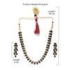 ZAVERI PEARLS Black Stones Gold Tone Choker Necklace Set For Women
