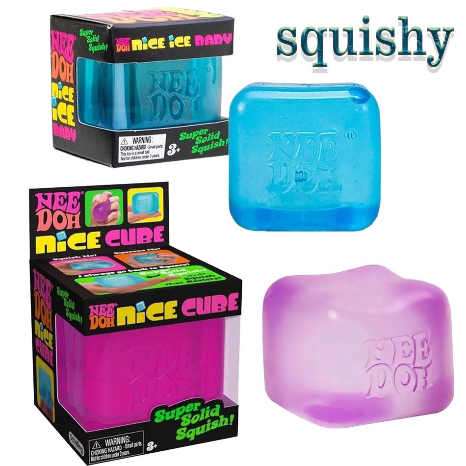 Schylling Neebnoh Nice Cube Сенсорный Фиджет Снятие Стресса Мягкий Кубик Анти-Тревога Сжимаемый Предмет Для Расслабления Осознанная Игра