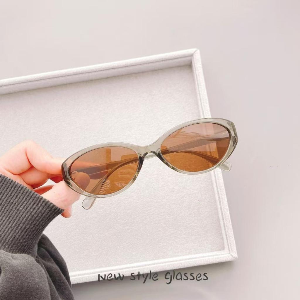 New Style Fashion Sunglasses Korean Style Oval Shape ladies's Sun sleek Glasses Holiday Travelling Female Sunglass