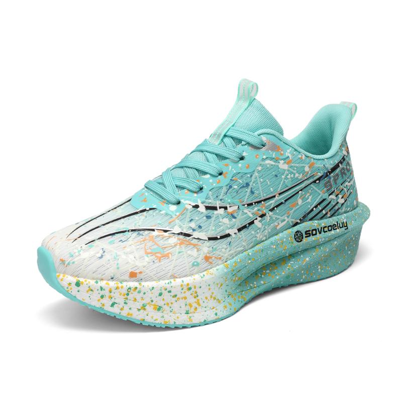 Fashion Lace-up Running Shoes Men Women Damping Sneakers Training Sports Shoes Anti-slip Thick-soled Trainers Breathable