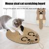 Sisal Cat Scratching Mat Rat Shape Door Wall Hanging Scratching Pad Vertical Cat Scratcher Furniture Protector for Indoor Cats Kitten