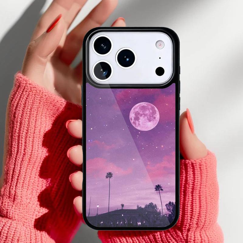Space Sky Moon Phone Case for iPhone 17 Air 16e 15 14 13 Pro Max Back Cover for 12 11 Pro Coque