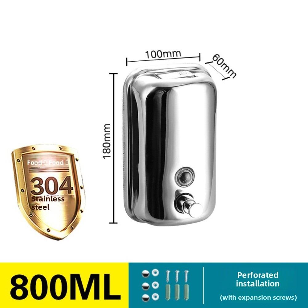 Stainless Steel Manual Soap Dispenser Refillable Hand Sanitizer Dispenser Washroom