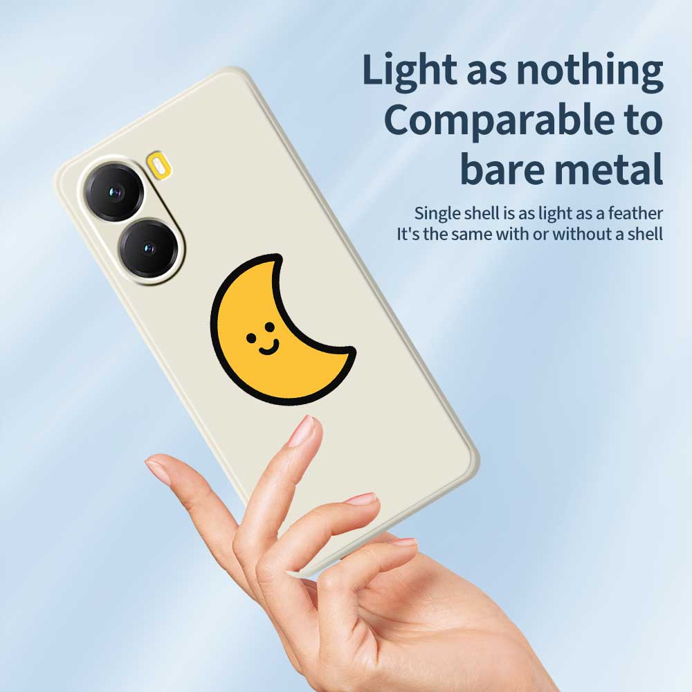 For Xiaomi Redmi Turbo 4 5G/Poco X7 Pro 5G Case Yellow Moon Pattern Printing Straight Edge TPU Phone Back Cover