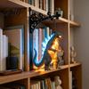 Library Lantern Bookshelf Lamp Lantern, Vintage Hanging LED Lamp, Decorative Book Nook Light Ornament Study Room Table Accessory for Reading