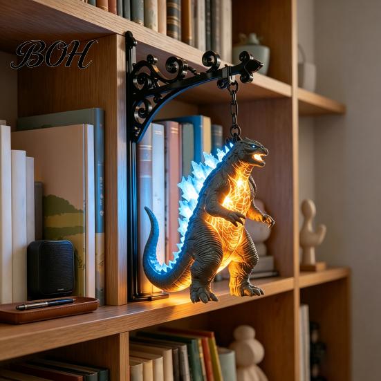 Library Lantern Bookshelf Lamp Lantern, Vintage Hanging LED Lamp, Decorative Book Nook Light Ornament Study Room Table Accessory for Reading