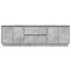 TV Stand with LED Lights Concrete Grey 160.5x41x50 cm