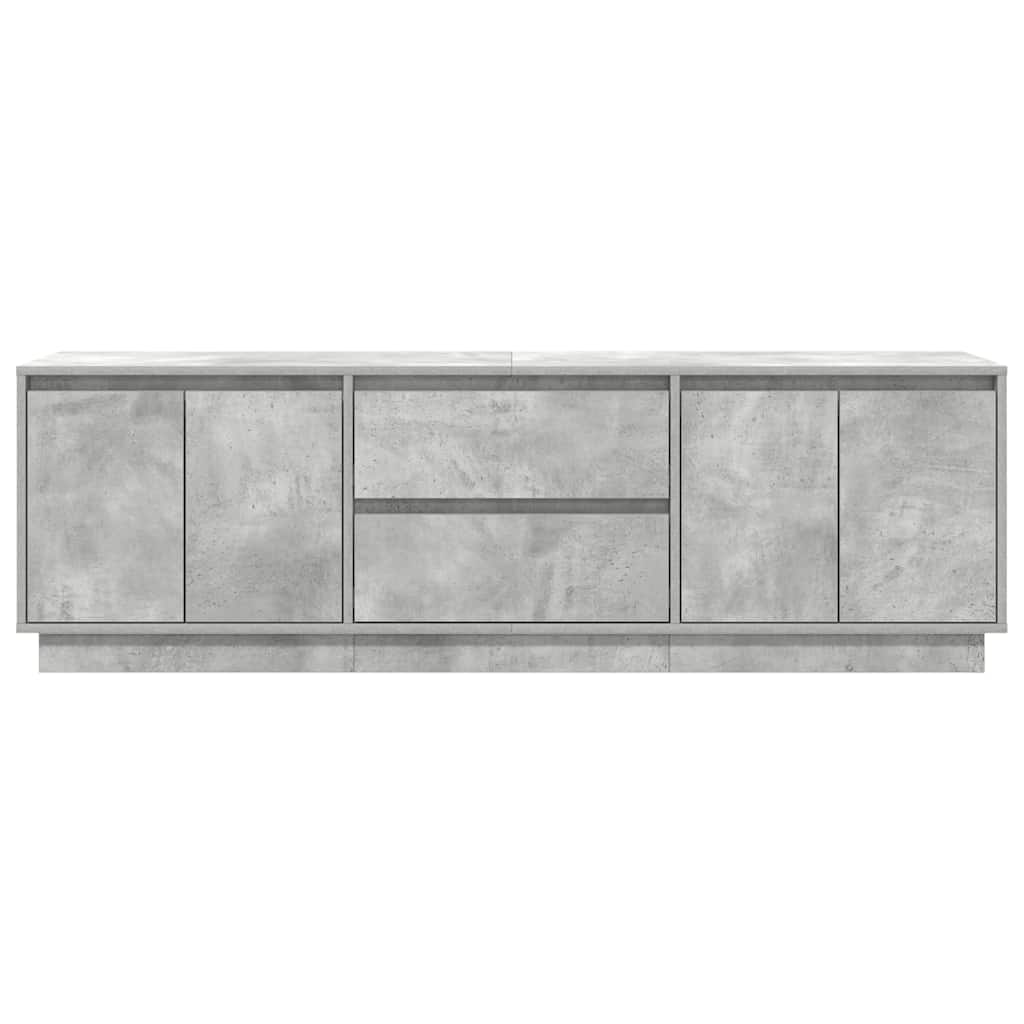 TV Stand with LED Lights Concrete Grey 160.5x41x50 cm