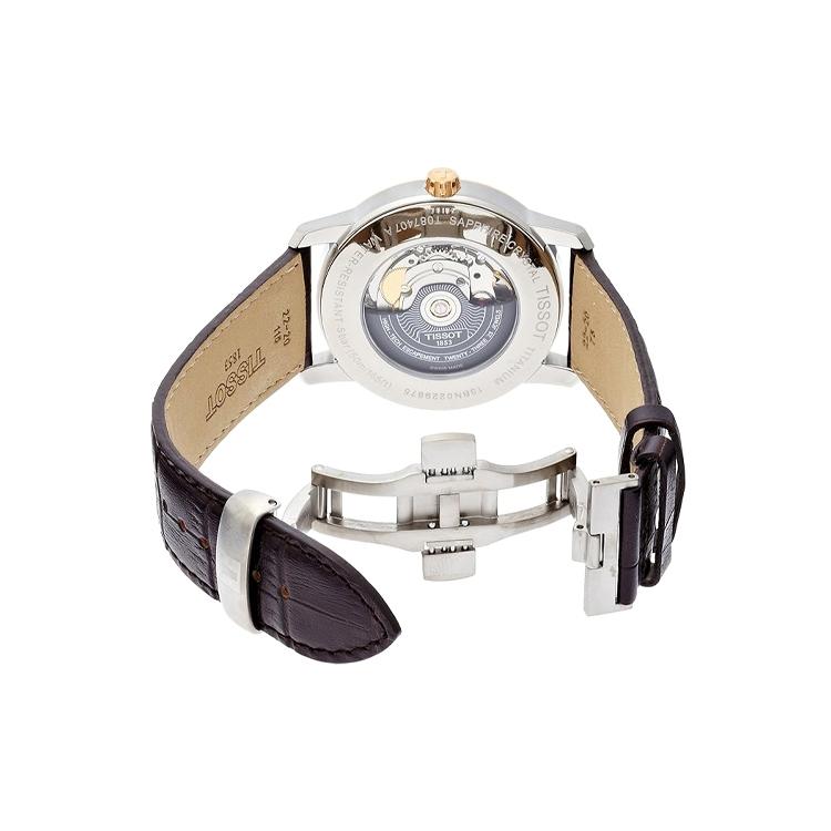 Tissot Мужские часы с автоматическим механическим механизмом из титана Часы 40 мм Белый циферблат Титановый корпус Кожаный ремешок T087.407.56.037.00