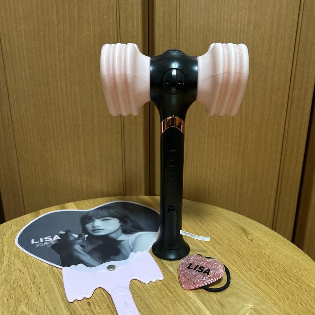 [USED] BLACKPINK LISA Light Stick with Hair Tie Fan