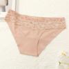 Женские трусики с ажурным кружевом и низкой талией, бесшовные, однотонные, с хорошей воздухопроницаемостью, тонкие