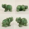 Счастливый Слон Нефритовый Камень Удача Фэн-шуй Статуэтка Фигурка Украшение для Офиса Статуэтка с Камнями Чакр Декор Лучшие Подарки