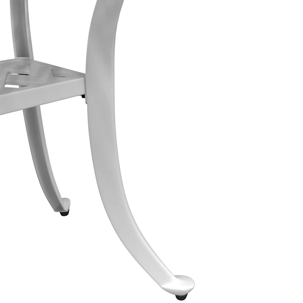 Garden Table White 53 x 53 x 53 cm Cast Aluminum