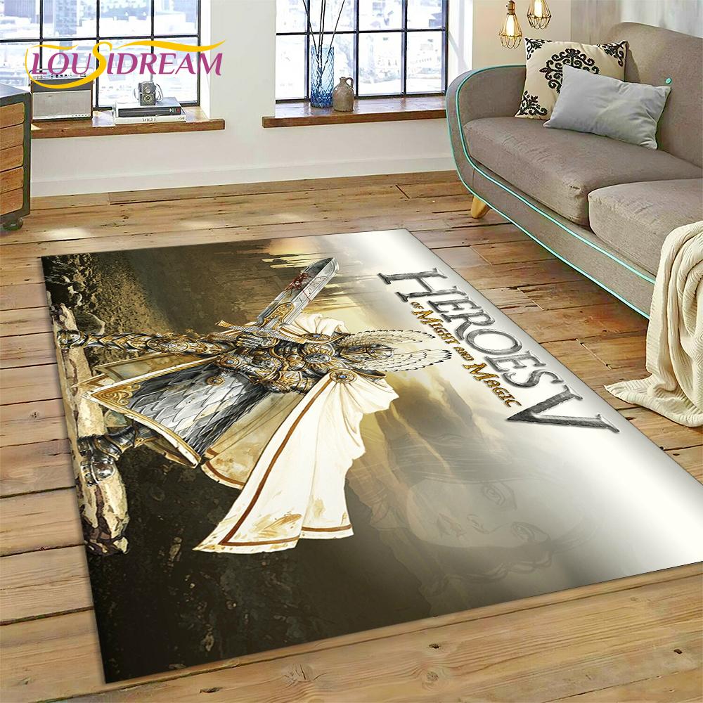 Ковер Retro Games HD Heroes of Might and Magic для декора гостиной, спальни, напольный коврик, нескользящий декор для дивана, прихожей