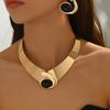 Geometric Necklace And Earrings Set Lightweight Alloy Jewelry Comfortable Accessory For Women Daily Wear Evening Event