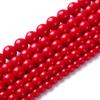 Red Coral Quartz Onyx Stone Cinnabar Beads 15"Strand Smooth Loose Spacer Beads 4/6/8/10/12mm for Jewelry Making DIY Bracelets Accessories