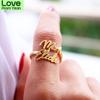 Персонализированные регулируемые двойные именные парные кольца для женщин из нержавеющей стали на заказ два имени на день рождения ювелирные изделия для мужчин/женщин подарок