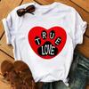 2025 Fashion Cartoon Colorful Heart Dog Paw Printed T-shirt 90s Fashion Casual Women's Short Sleeve Plus Size T-shirt Unisex