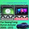 Android автомобильный мультимедийный стерео для SsangYong Kyron Actyon 2005 - 2013 радио QLED плеер GPS навигация Carplay Auto HDR без 2din