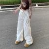 Брюки для женские летние ретро рабочие брюки прямые брюки с высокой талией облегающие повседневные брюки