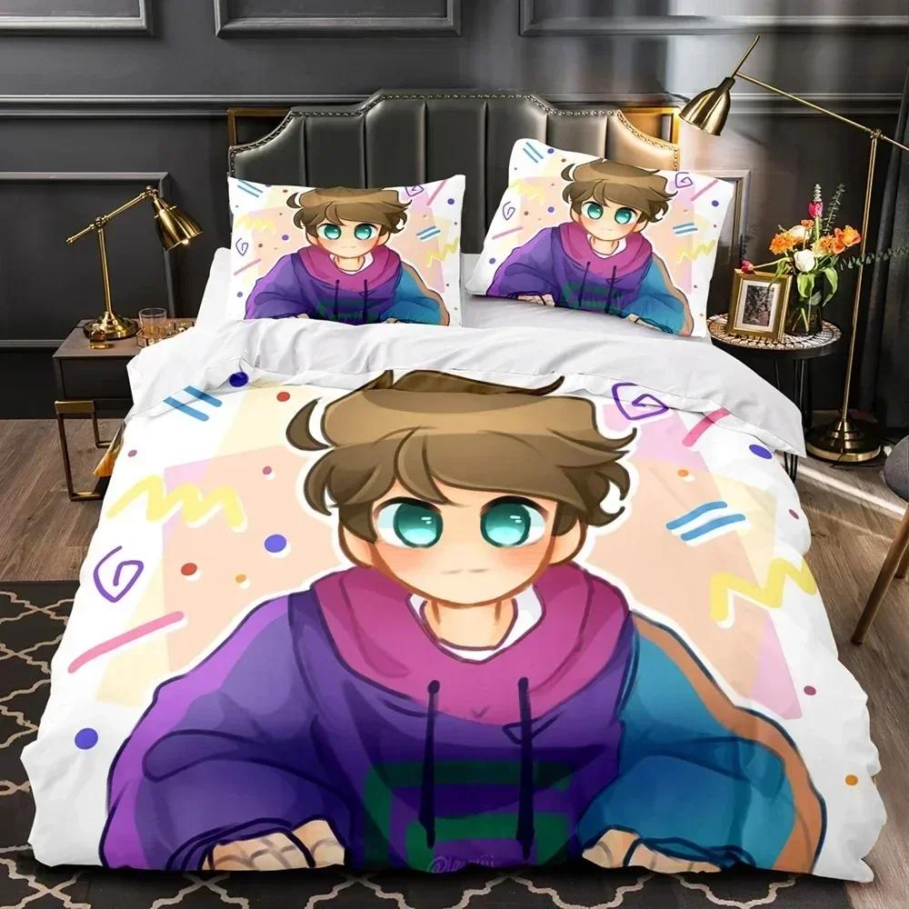 3D Print Karl Jacobs Bedding Set Duvet Cover Sheet Printed Bed Set Pillowcase Bed Full Queen King Size Comforter Bedroom