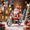 Acrylic Santa Claus Ornaments 2D Flat Christmas Decor Unique Christmas Tree Ornaments  Party