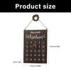 Artisanal Oaken Christmas Clock Calendar Wall Suspended For Kids Participatory Holiday Activity