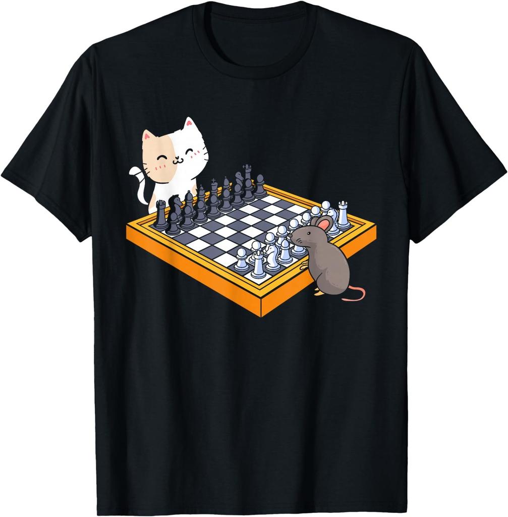 Cat Owner Chess Board Grandmaster Board Game Chess Player T-Shirt for Men