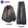 Мужской повседневный спортивный костюм с лацканами NASA NOAH